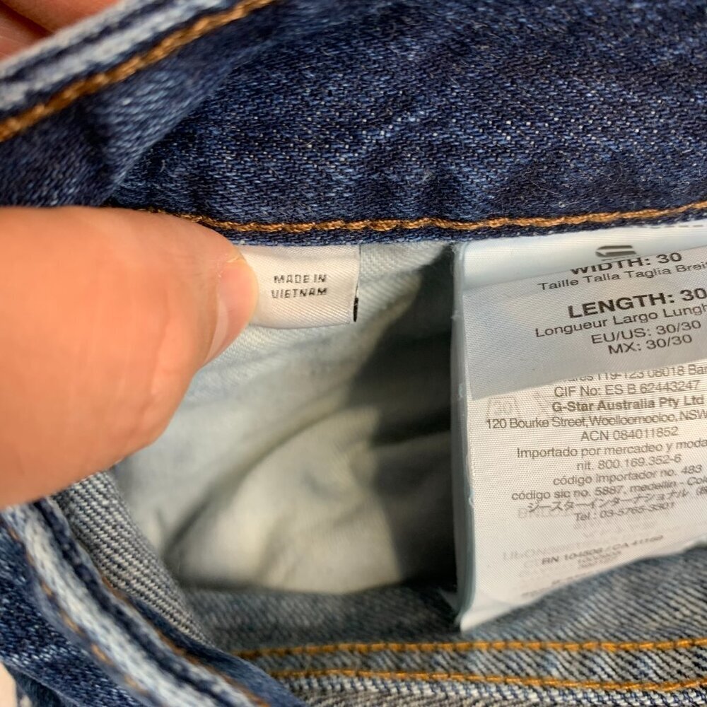 G Star Raw Mens Pants 30 Blue Denim Jeans 5620 3D Tapered Double Knee 30x29 - Picture 9 of 12